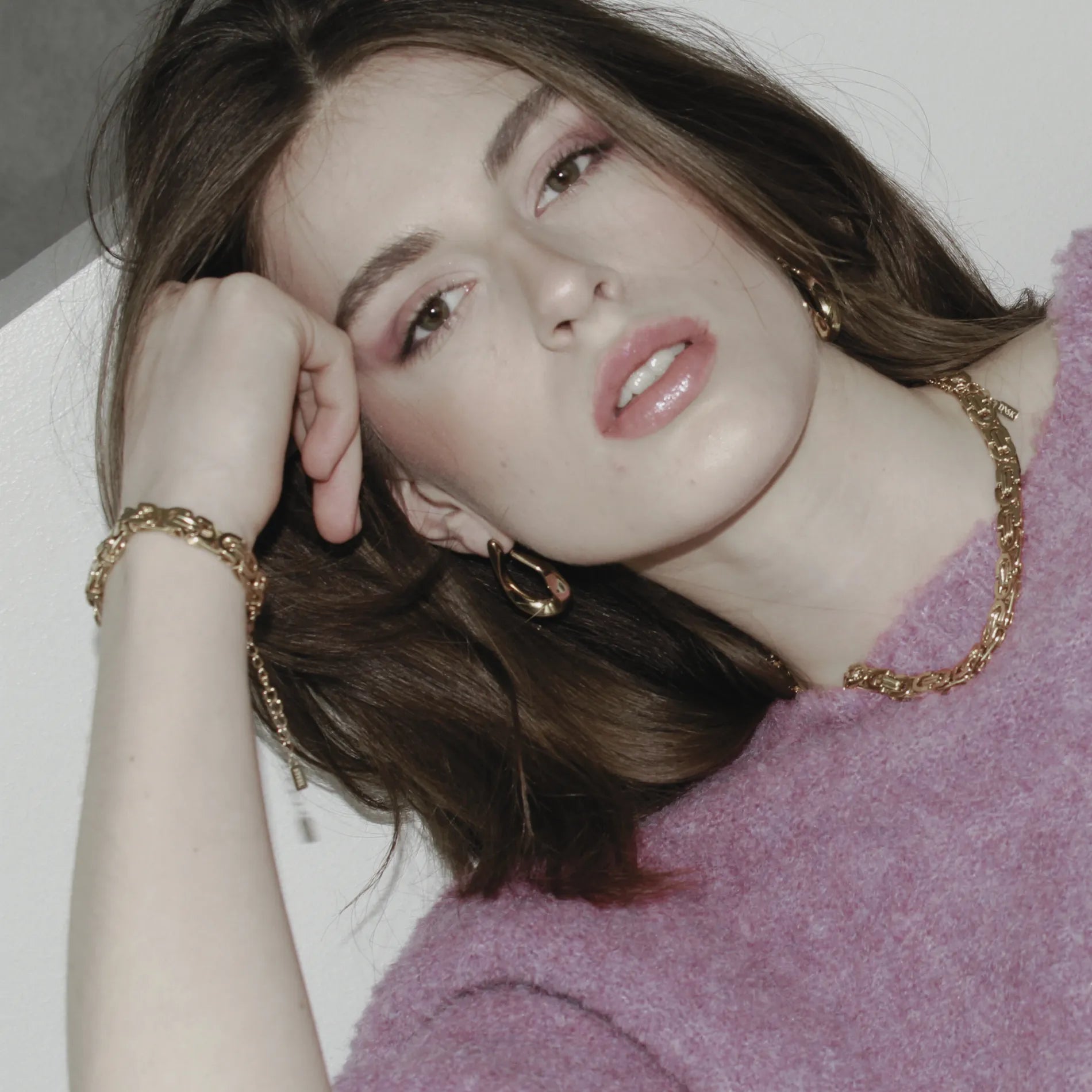 Courage Waterproof  Short Chunky Link Necklace 18K Gold Plating, Dansk Copenhagen