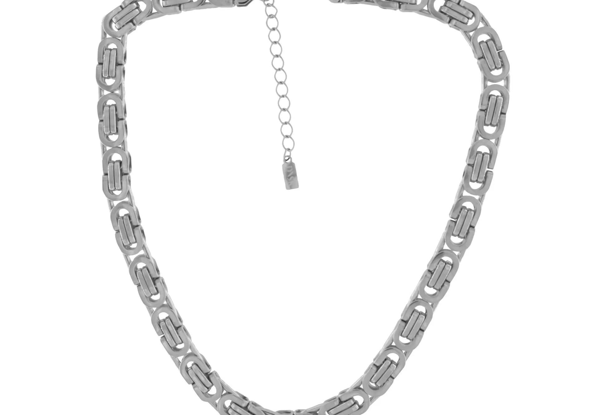 Courage Waterproof Short Chunky Link Necklace Silver Plating, Dansk Copenhagen