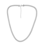 Passion  Waterproof Short Flat Panzer Necklace Silver Plating, Dansk Copenhagen