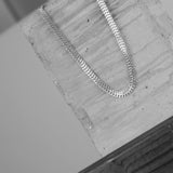 Passion  Waterproof Short Flat Panzer Necklace Silver Plating, Dansk Copenhagen