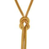 Passion  Waterproof Long Knot Herringbone Necklace 18K Gold Plating, Dansk Copenhagen