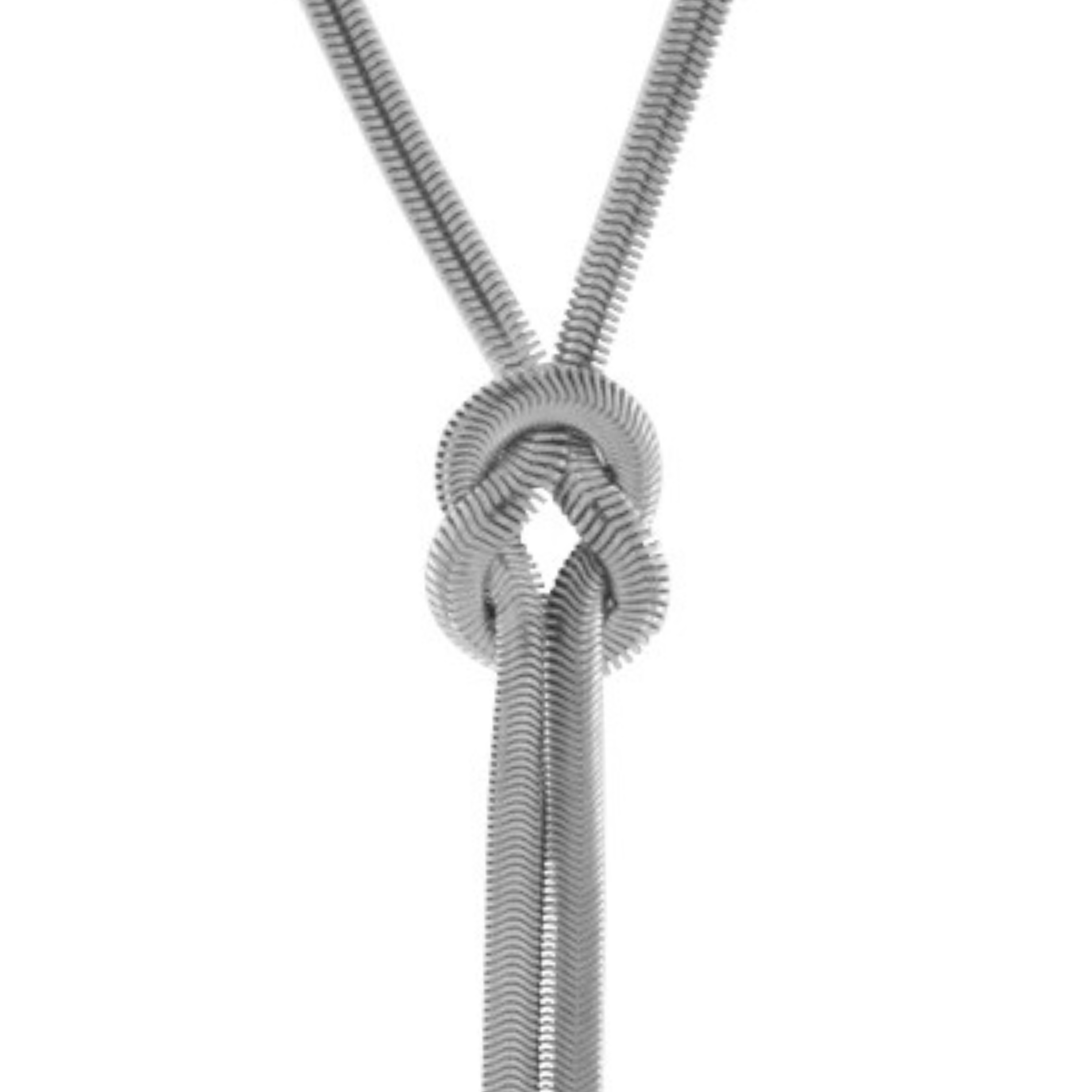 Passion  Waterproof Long Knot Herringbone Necklace Silver Plating, Dansk Copenhagen