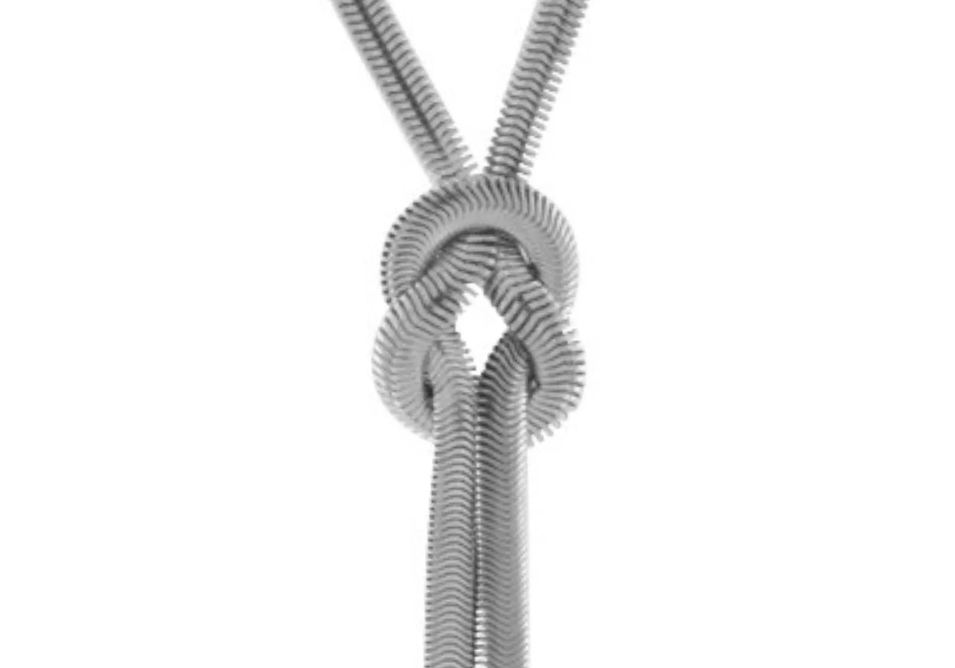Passion  Waterproof Long Knot Herringbone Necklace Silver Plating, Dansk Copenhagen