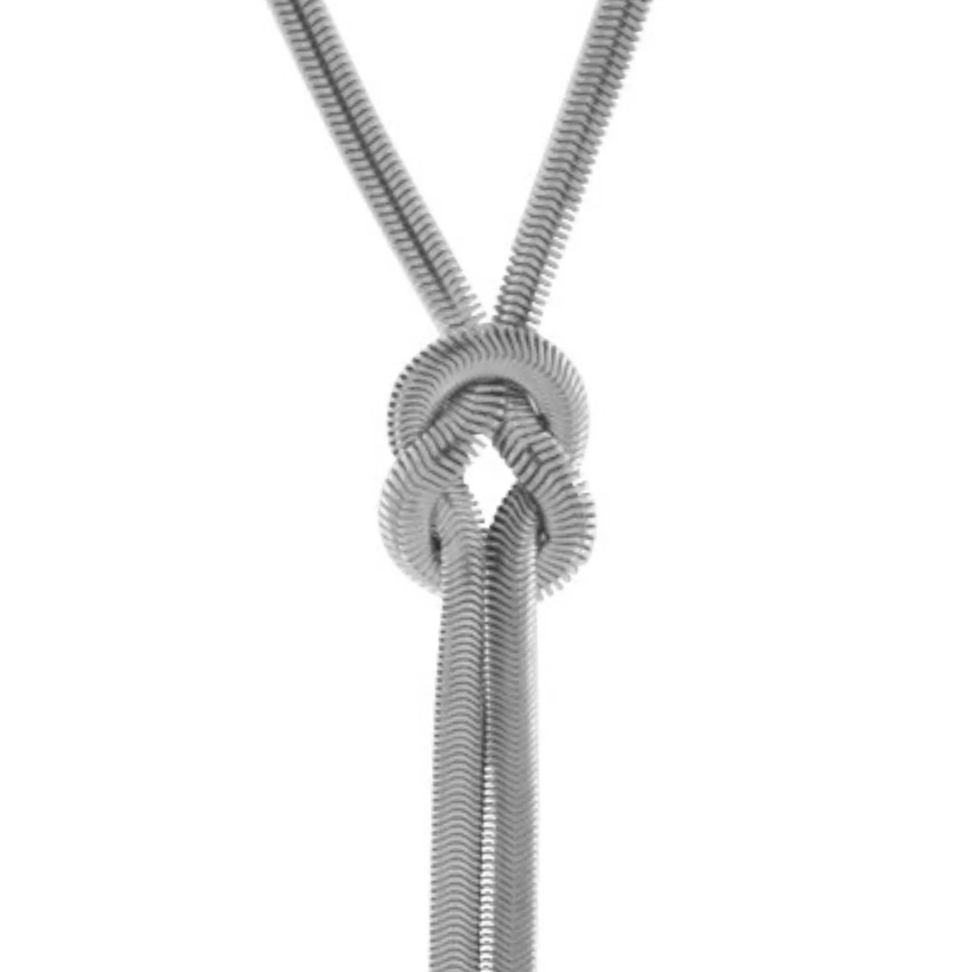 Passion  Waterproof Long Knot Herringbone Necklace Silver Plating, Dansk Copenhagen