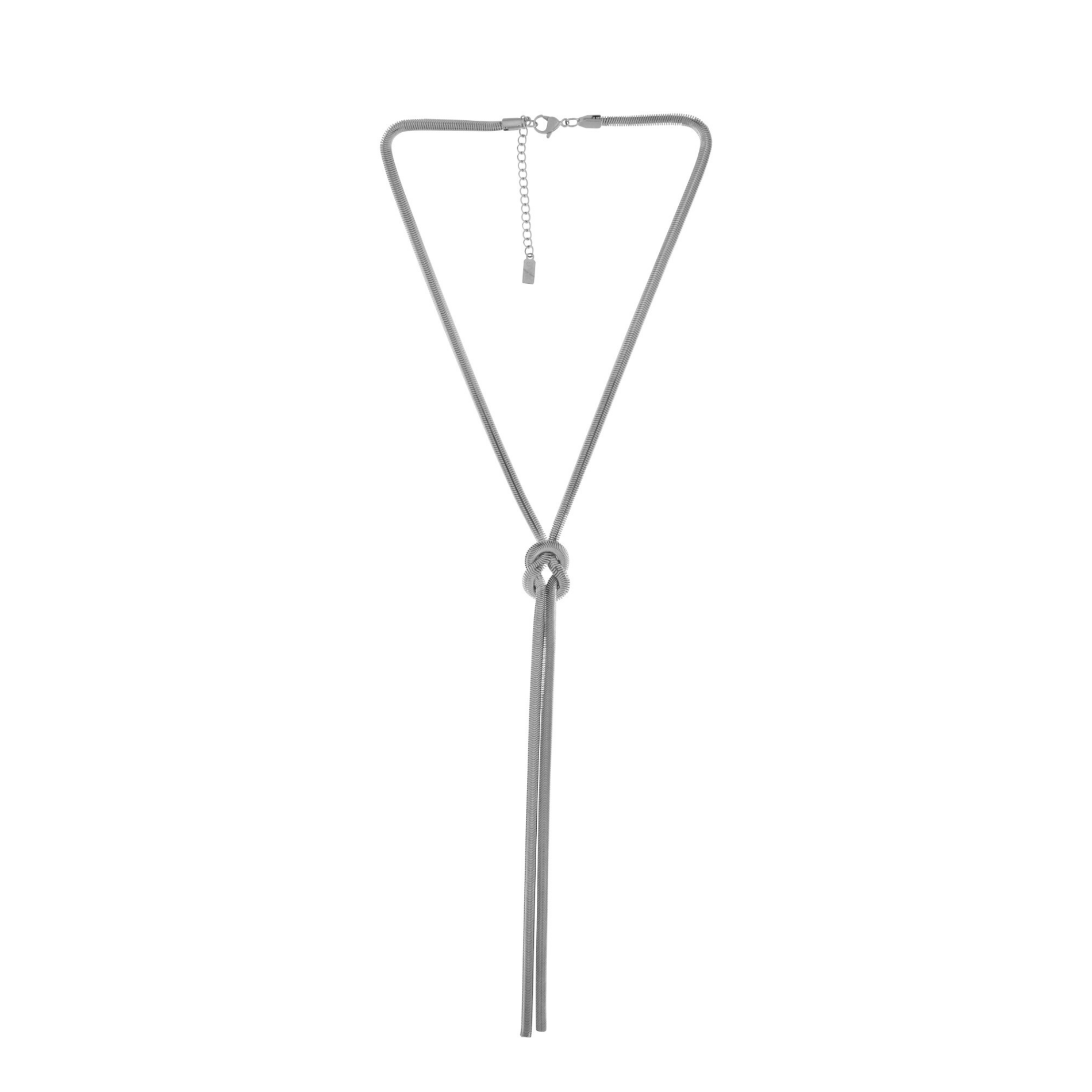 Passion  Waterproof Long Knot Herringbone Necklace Silver Plating, Dansk Copenhagen