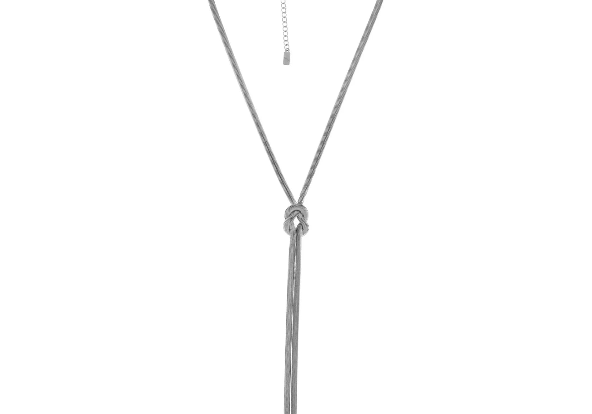 Passion  Waterproof Long Knot Herringbone Necklace Silver Plating, Dansk Copenhagen