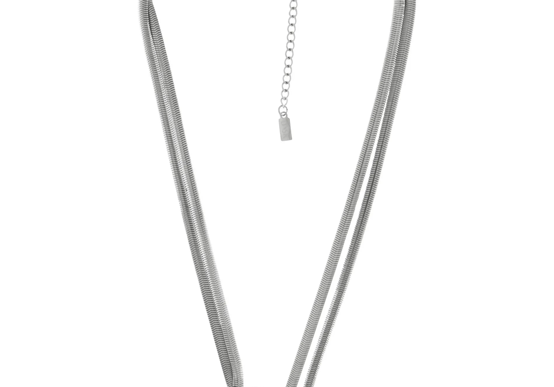 Passion  Waterproof Short Knot Herringbone Necklace Silver Plating, Dansk Copenhagen