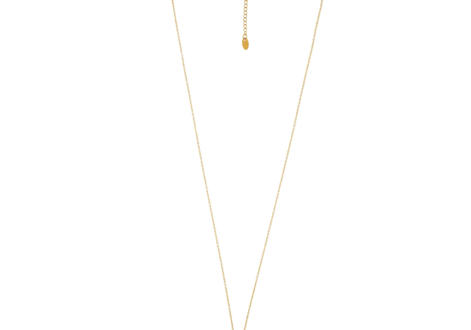 Passion  Waterproof Long Smooth Double Drop Necklace 18K Gold Plating, Dansk Copenhagen