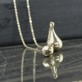 Passion  Waterproof Long Smooth Double Drop Necklace 18K Gold Plating, Dansk Copenhagen