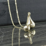 Passion  Waterproof Long Smooth Double Drop Necklace 18K Gold Plating, Dansk Copenhagen