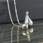 Passion  Waterproof Long Smooth Double Drop Necklace Silver Plating, Dansk Copenhagen