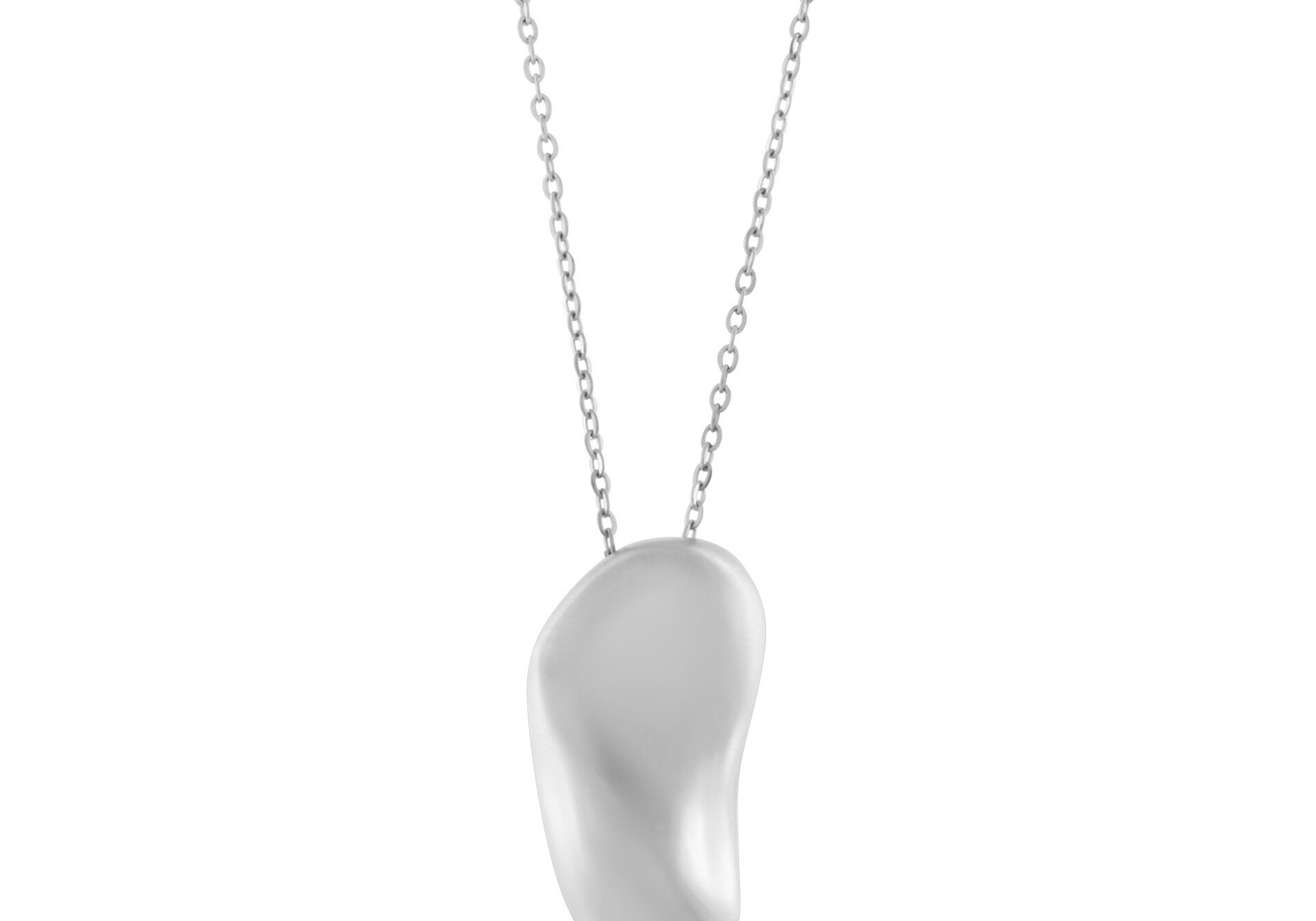 Courage Waterproof Lange geborstelde organische ketting verzilverd, DNSK Copenhagen