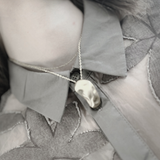 Courage Waterproof Collier réglable organique brossé plaqué or 18K