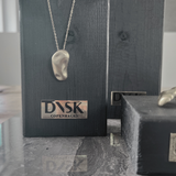 Courage Waterproof Collier réglable organique brossé plaqué argent
