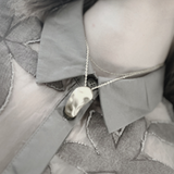 Courage Waterproof Collier réglable organique brossé plaqué argent