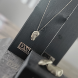 Courage Waterproof Collier réglable organique brossé plaqué argent