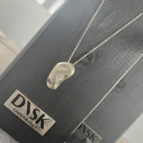 Courage Waterproof Collier réglable organique brossé plaqué argent