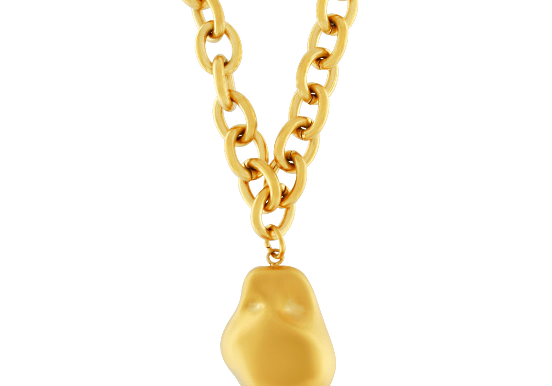 Courage Waterproof Korte geborstelde organische statement ketting 18K verguld, DNSK Copenhagen