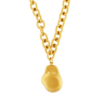 Courage Wasserfester Kurze, gebürstete, organische Statement-Halskette, 18K Goldplattierung, DNSK Copenhagen