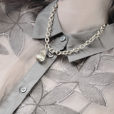Courage Waterproof Short Brushed Organic Statement Necklace 18K Gold Plating
