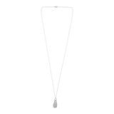 Courage Waterproof Sautoir Ovale Brossé Plaqué Argent