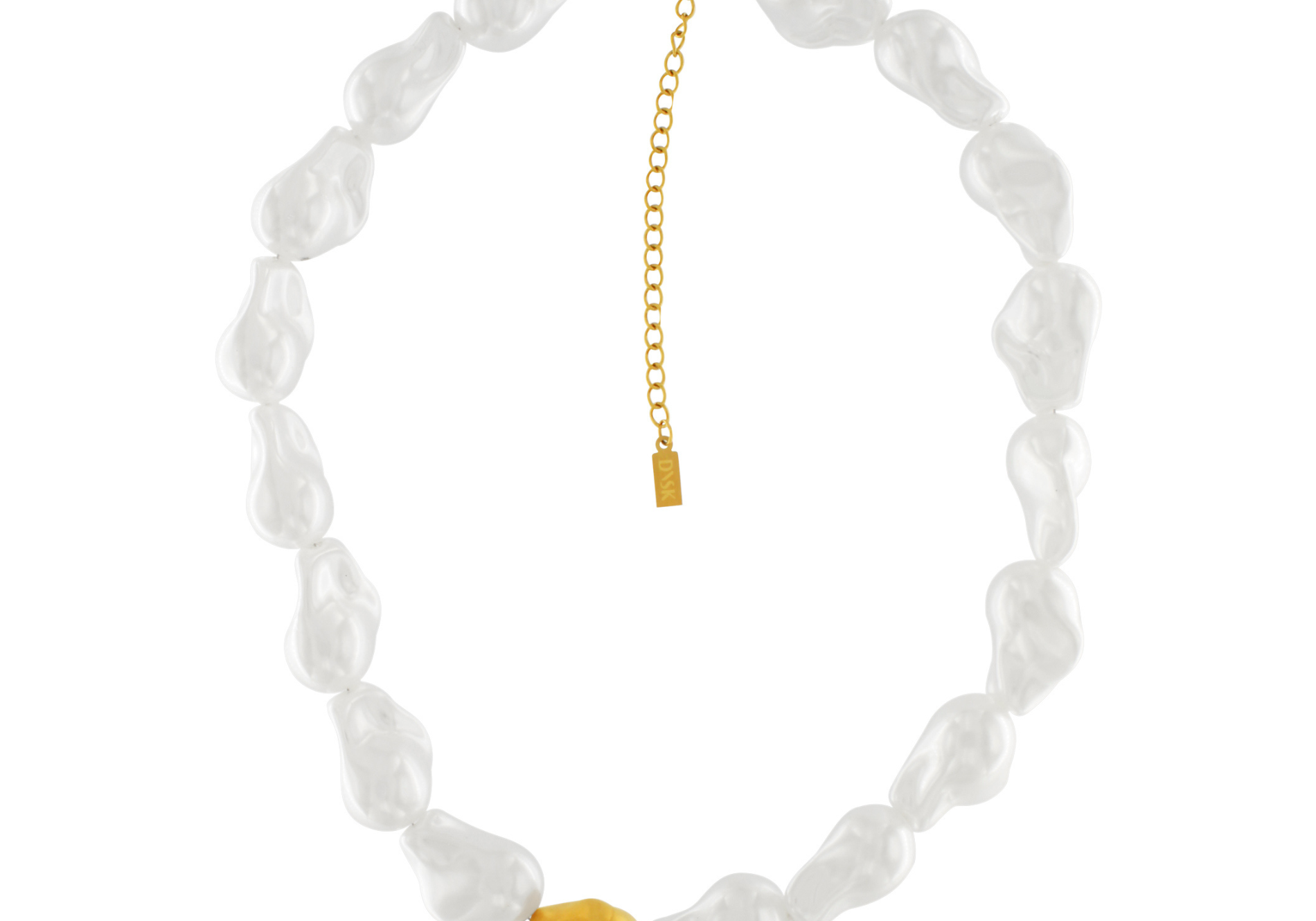 Joy Waterproof Short Pearl Statement Necklace Gold Plating, DNSK Copenhagen