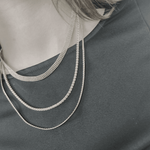 Joy Waterproof Short 3 Layered CZ Necklace 18K Gold Plating -DNSK Copenhagen