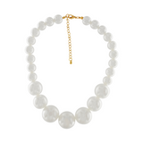 Joy Short Mega Big Pearl Necklace Gold Plating