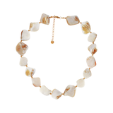 Joy Waterproof Collar corto de concha natural chapado en oro de 18K