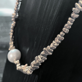 Joy Waterproof Collier court en perles simples et boules carrées plaqué or 18K