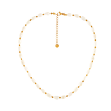Joy Waterproof Collier court multi perles et boules plaqué or 18K