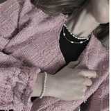 Joy Waterproof Collier court multi perles et boules plaqué or 18K