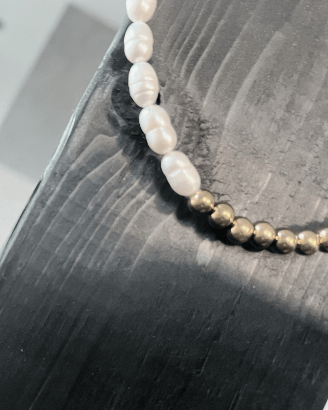 Joy Waterproof Short Irregular Freshwater Pearl & Ball Necklace 18K Gold Plating - DANSK Copenhagen