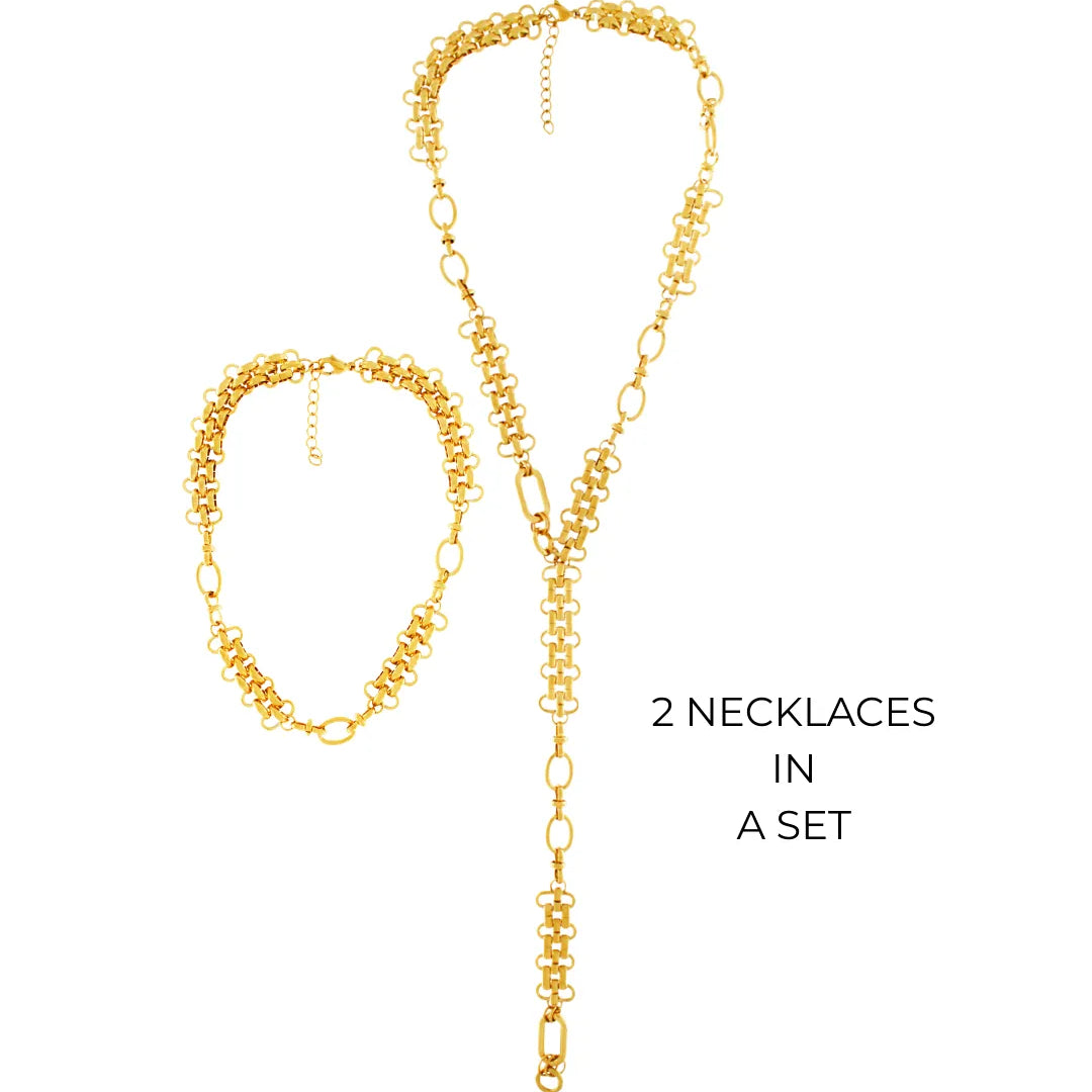 Courage Waterproof Multi 2in1 Crochet Collier plaqué or 18K, DNSK Copenhagen