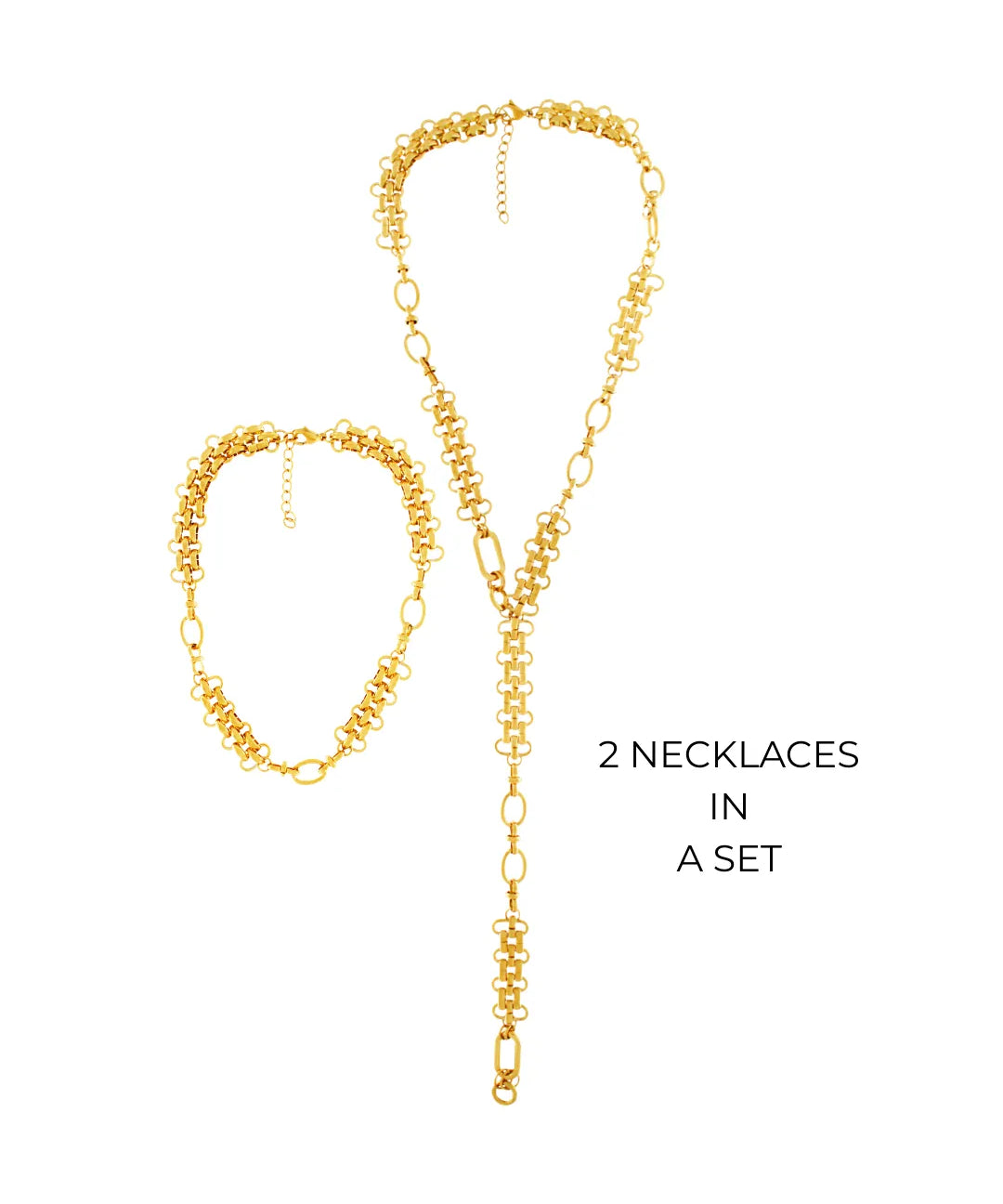 Courage Waterproof Multi 2in1 Crochet Necklace 18K Gold Plating, DNSK Copenhagen