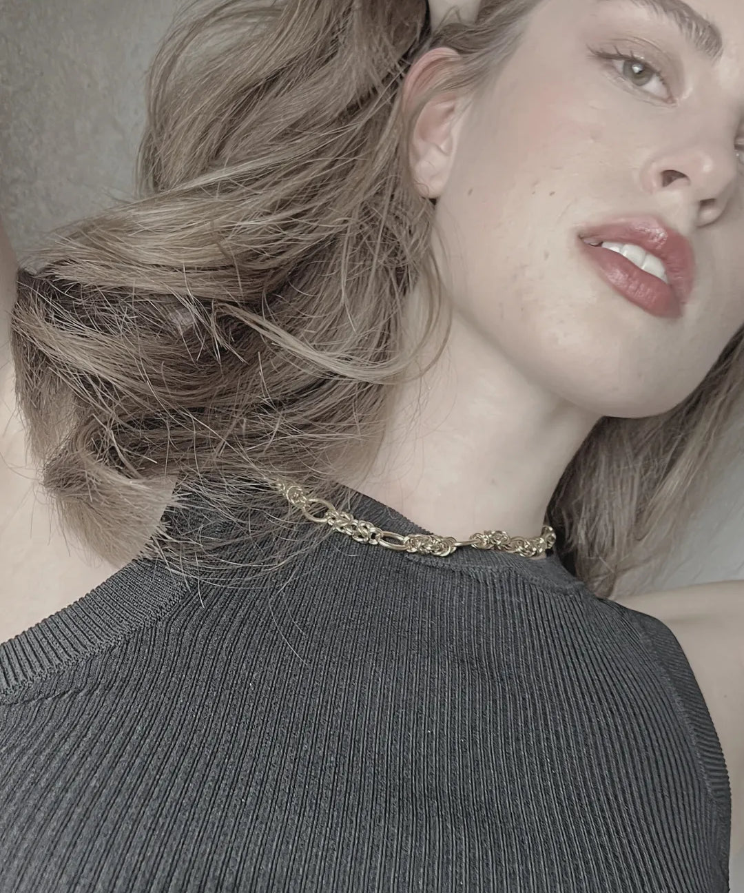 Courage Waterproof Knitted Ring Necklace 18K Gold Plating, DNSK Copenhagen