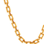 Passion Waterproof Square Link Necklace 18K Gold Plating, DNSK Copenhagen