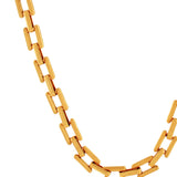 Passion Waterproof Square Link Necklace 18K Gold Plating, DNSK Copenhagen