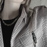 Passion Waterproof Square Link Necklace 18K Gold Plating