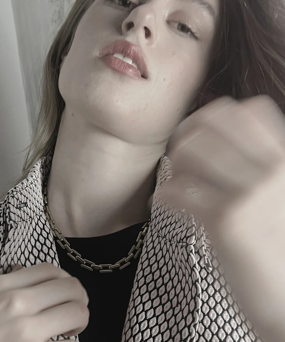 Passion Waterproof Square Link Necklace 18K Gold Plating, DNSK Copenhagen