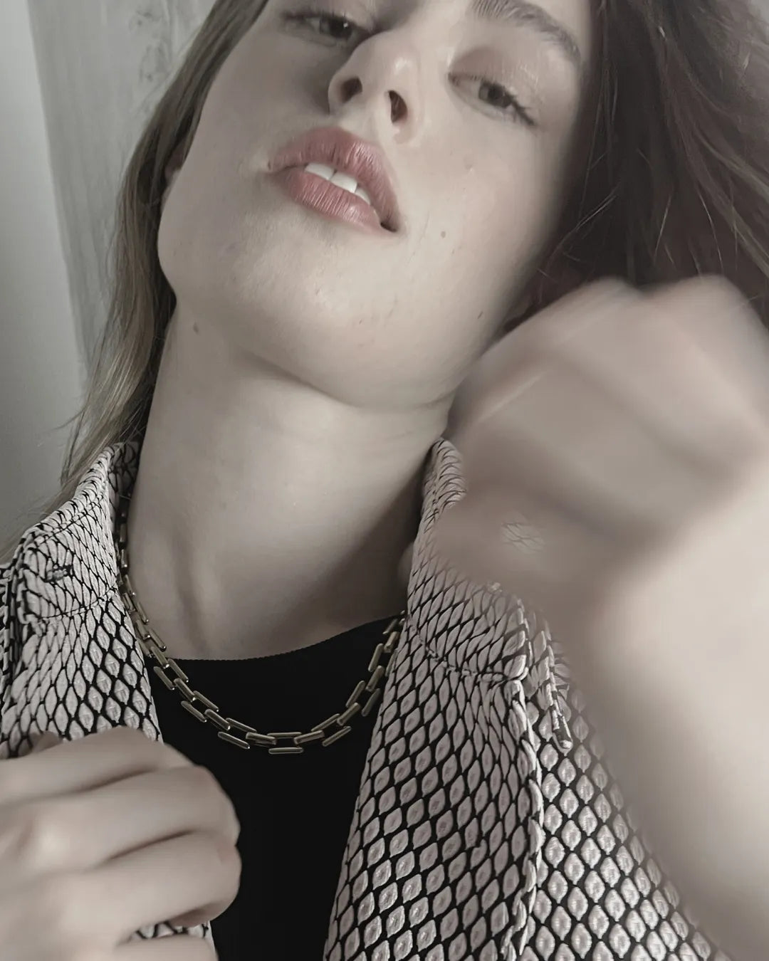 Passion Waterproof Square Link Necklace 18K Gold Plating, DNSK Copenhagen