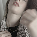 Passion Waterproof Square Link Necklace 18K Gold Plating, DNSK Copenhagen