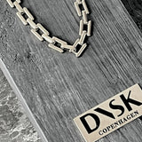 Passion Waterproof Square Link Necklace 18K Gold Plating, DNSK Copenhagen