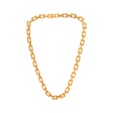 Passion Waterproof Square Link Necklace 18K Gold Plating