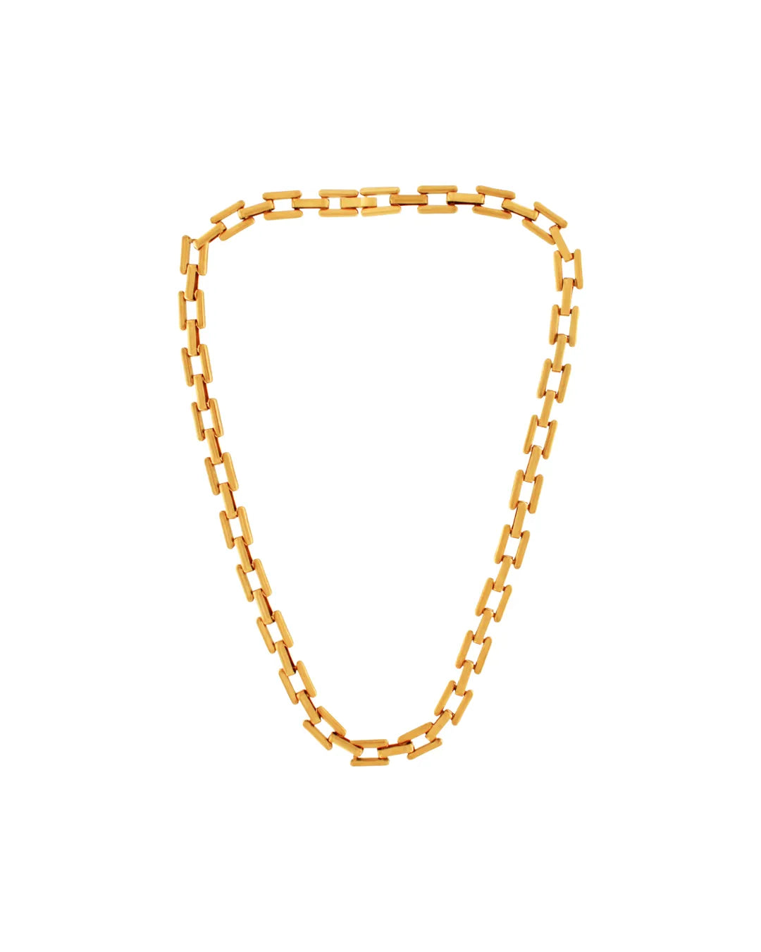 Passion Waterproof Square Link Necklace 18K Gold Plating, DNSK Copenhagen