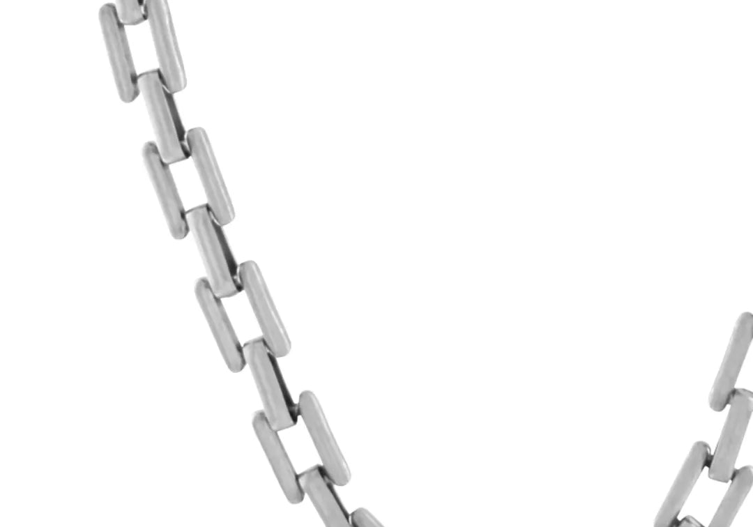 Passion Waterproof Collier à maillons carrés plaqué argent, DNSK Copenhagen