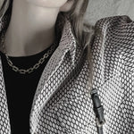 Passion Waterproof Square Link Necklace Silver Plating, DNSK Copenhagen