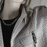 Passion Waterproof Square Link Necklace Silver Plating, DNSK Copenhagen