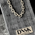 Passion Waterproof Square Link Necklace Silver Plating, DNSK Copenhagen