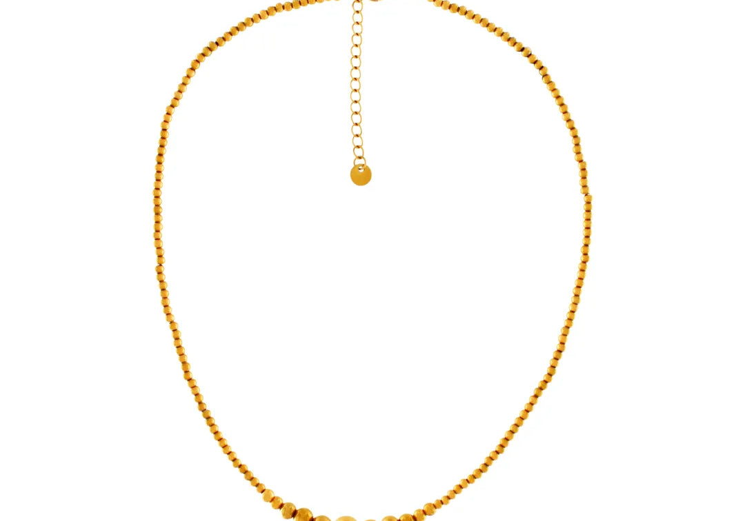 Passion Waterproof Collier à 8 boules Plaqué or 18K Plaqué, DNSK Copenhagen